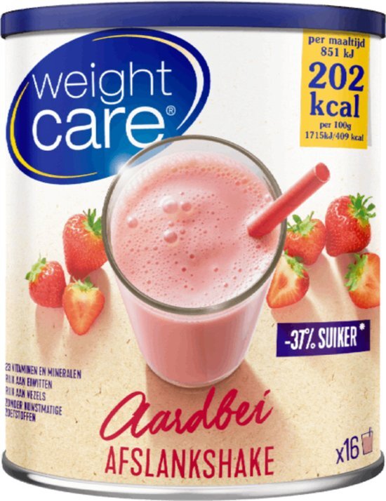 Weight Care Maaltijdshake Aardbei 436 gr