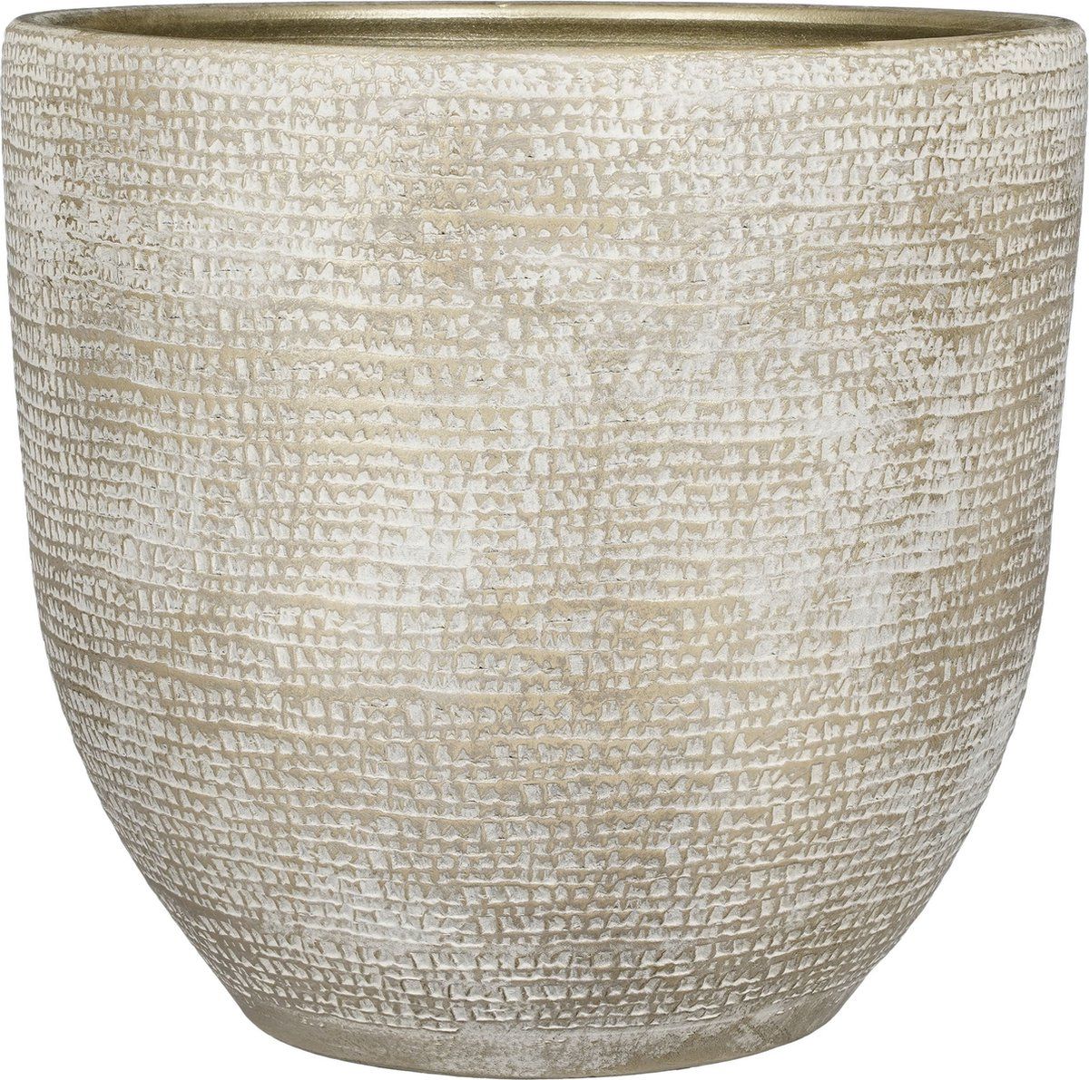 Mica Decorations - Plantenpot - terracotta - champagne - D39/H36 cm