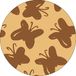 Bonateks Tapis de souris rond imprimé numériquement, base antidérapante, pour bureau et maison, diamètre : 22 cm