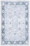 Safavieh Distressed tapijt voor machinewasbaar en antislip - ideaal voor drukke bezochte gebieden - Arizona Collection, Korte pool, grijs en ivoor, 90 x 150 cm