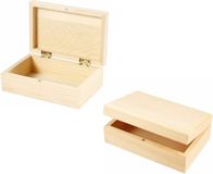 Merkloos / Sans marque Creativ Company B.V. Houten Sieradendoos - 2x stuks - 14 x 9 x 5 cm
