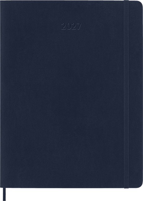 Moleskine 12 Maanden Agenda - 2027 - Wekelijks - XL - Zachte Kaft - Saffier Blauw