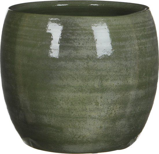 Mica Decorations Lester Bloempot - H22 x Ø24 cm - Groen - Terracotta