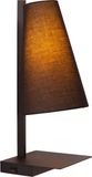 Lucide GREGORY - Bedlamp / Wandlamp - 1xE27 - Met USB oplaadpunt - Zwart