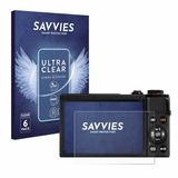 Savvies Screenprotector voor Canon PowerShot G7 X Mark III - Folie Beschermfolie transparant 6 Stuks
