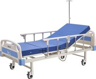 VEVOR Elektrisch Ziekenhuisbed, 2-Functie Ziekenhuisbed met Verstelbare Rugleuning en Beensteun, 12,7cm Wielen en Schuimmatras voor Thuiszorg, Verpleeghuis en Ziekenhuis, Max. 250KG