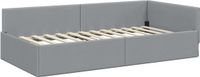 vidaXL Hoekbedframe, lichtgrijs, 80 x 200 cm, stof