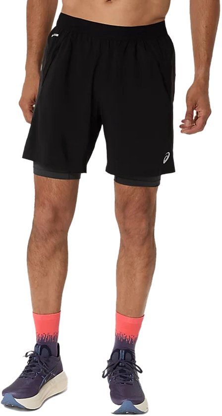 Asics Road 2-in-1 7 Inch Short Heren - Zwart