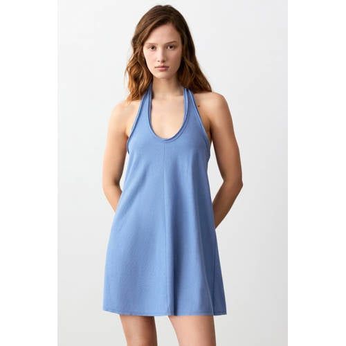 MANGO TEEN halterjurk blauw