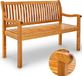 Ibenzoa® Duurzame Houten Tuinbank met Verrijdbare Rugleuning - Perfect voor Balkon en Tuin