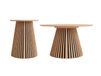 Ensemble table basse et table d'appoint effet chêne
