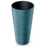 PROSPERPLAST Bloempot Scandinavisch blauw met reservoir, Furu-collectie, 30 x 30 x 57,5 cm, inhoud 15 liter