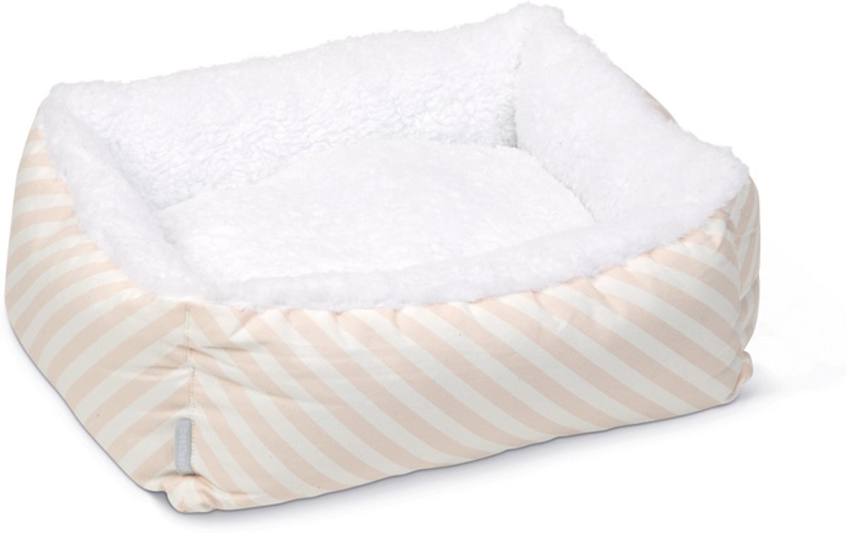 Beeztees Puppy Nappy - Hondenmand - Roze/Wit - 50x42x18 cm