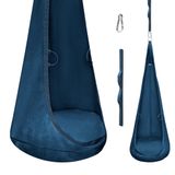 MAMOI® hangende coconstoel van velvetstof met kussen en verlengband