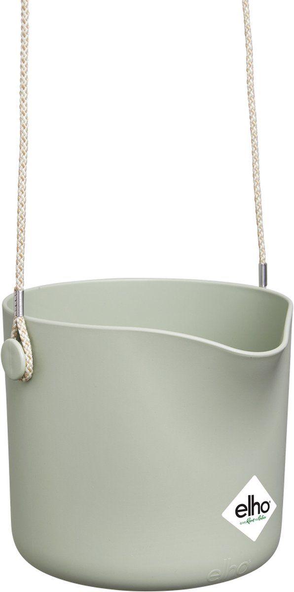 elho B.for Swing 18 - Bloempot voor Binnen - Ø 18 x H 16,5 - Groen/Steengroen