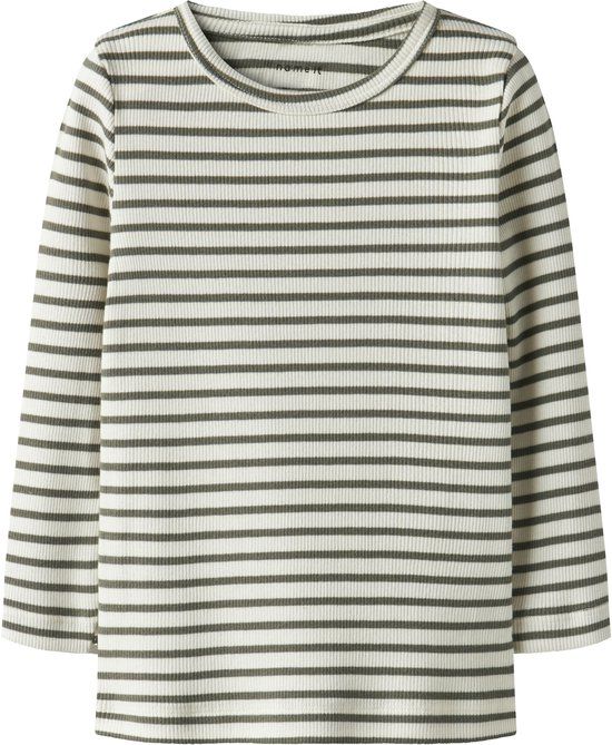 NAME IT NMNBANI LS XSL TOP NOOS Unisex Lange mouwen shirts Maat 98 Dusty Olive