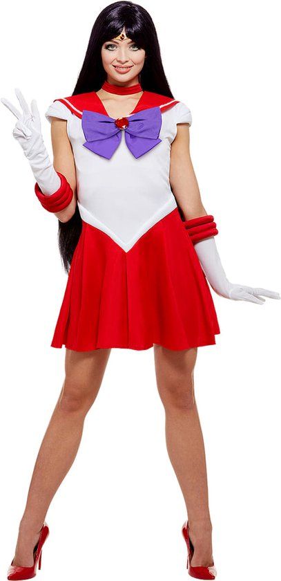 FUNIDELIA Mars Sailor Moon Kostuum voor Vrouwen - Rood - Maat XL