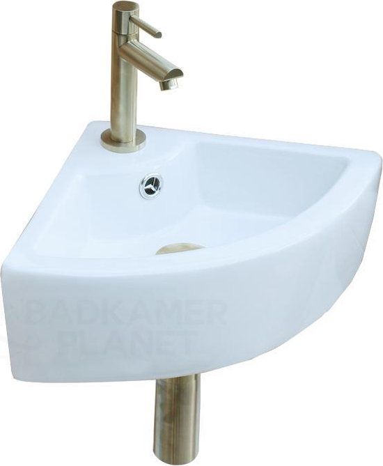 Sani Royal KERAMISCHE FONTEINSET GOUD CASSA 32X32X13 CM - Met Kraan, Afvoer en Sifon