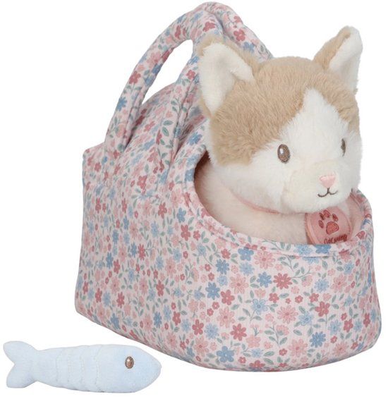 Little Dutch Knuffelkat Marley In Tas - Roze - 12+ maanden