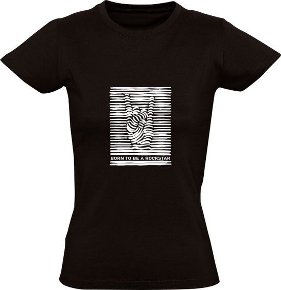 Sol's Born to be rockstar Women's T-shirt - Black - Size S