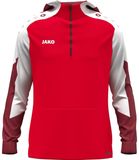 Jako Dynamic Hooded Half Zip Kinderen - Rood / Wit / Donkerrood | Maat: 164