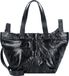 LIEBESKIND BERLIN Leren Schoudertas Elvira Paper Touch Crinkle Shopper Black Zwart