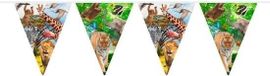 Merkloos / Sans marque Folat Bv Verjaardag vlaggenlijn slinger - 10 meter - Safari/jungle thema feest - plastic - binnen/buiten