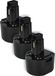 vhbw 3x batterie compatible avec Black & Decker Q115, SX2000, TV230, PS310, PS320, PS9600, PS3350, PS3350K, PS3200, PS3300 outil (1500 mAh, NiMH, 9,6 V)