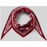 CODELLO X Peanuts Foulard triangulaire tricoté Snoopy Bordeaux