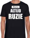 Shoppartners Bv Zwart t-shirt - Kerst is altijd ruzie - heren - Kerstkleding / Christmas outfit L