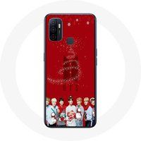 Maniacase Hoesje voor Oppo A53 BTS Bangtan Boys Rode Achtergrond Kerstcadeau 2023