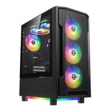 Gamdias Athena M6 Lite RGB Boîtier Moyen Tour ATX avec Panneaux Vitrés (Noir)