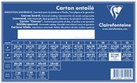 Clairefontaine 34153C - Schilderskarton met witte coating, 61x46 cm, 4mm dik, wit linnen (canvas)