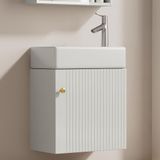 Meuble de salle de bain suspendu avec lavabo 46 cm