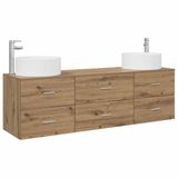 vidaXL Badkamermeubel Set Artisanaal eiken 161,5 x 44,5 x 80 cm