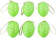 Arti Casa Paaseieren - 6 stuks - Groen - Witte stipjes - L6 cm