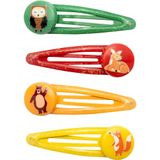GRUSS & CO Haarspeldenset met motief "bos", cadeauset met 4 haarspelden, cadeau voor kinderverjaardag, schooltas, meisjes, 70123