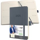 Sigel Conceptum weekagenda - A6 - 2025 (NL/FR/EN/DU) - Dark Grey - softcover