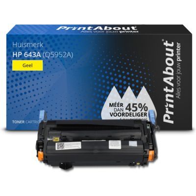PrintAbout Huismerk HP 643A (Q5952A) Toner Geel | Compatibel