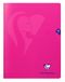 Clairefontaine 313362C Pak met 10 Geniete Schriften Mimesys Roze - 24x32 cm - 96 Pagina’s Kleine Ruitjes - 90 g Wit Papier - Polypro Kaft