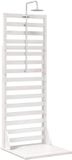 vidaXL Buitendouche 225 cm Massief Grenenhout en Roestvrij Staal Wit
