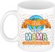 Bellatio Decorations mok mama Linda - wit - de beste - keramiek - 300 ml - Moederdag / verjaardag