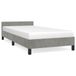 VidaXL Cadre de lit Velours Gris clair 100x200 cm