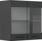 Vicco R-Line Glazen keukenkast – 60 cm Antraciet landhuis