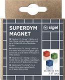 Sigel magneten - voor glasbord - C5 sterk - 11x11x11mm - blauw, rood, groen - SI-BA725