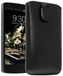 Mumbi 233 Beschermhoes voor smartphone, lederen case klap handtas cover, Google Nexus 5, zwart