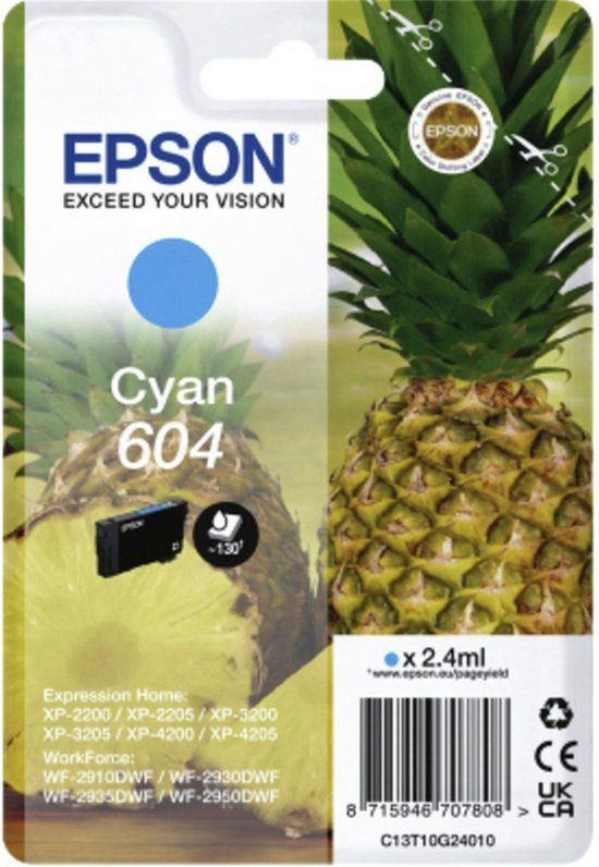 Epson 604 Cyan Ink Cartridge - Original