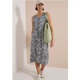 cecil Midi-jurk met V-hals en zebraprint