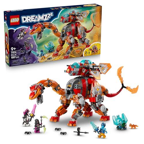 LEGO DREAMZzz Dinoruimteschip – Bouwpakket met Dinosaurus Figuur - Transformeert in Stegosaurus – Incl. 4 Minifiguren en 2 Schattenwezens – Cadeau voor Jongens en Meisjes vanaf 9 Jaar – 71514