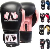 Ali's Fightgear BT GO - Premium Bokshandschoenen Zwart/Roze 4 oz XS